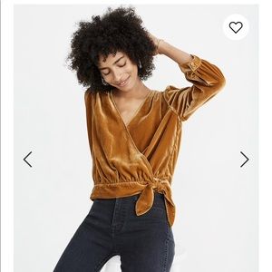 MADEWELL Velvet Wrap Top